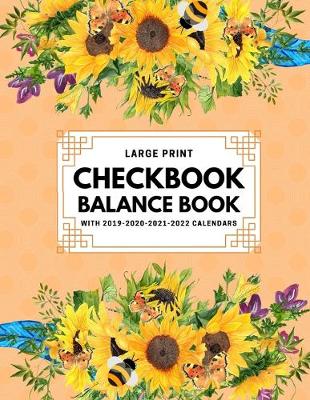 Book cover for Checkbook Balance Book with 2019-2020-2021-2022 Calendars