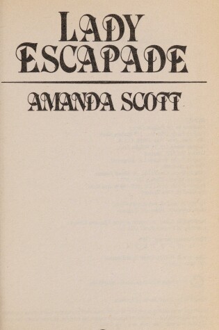 Cover of Scott Amanda : Lady Escapade