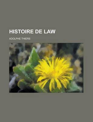 Book cover for Histoire de Law