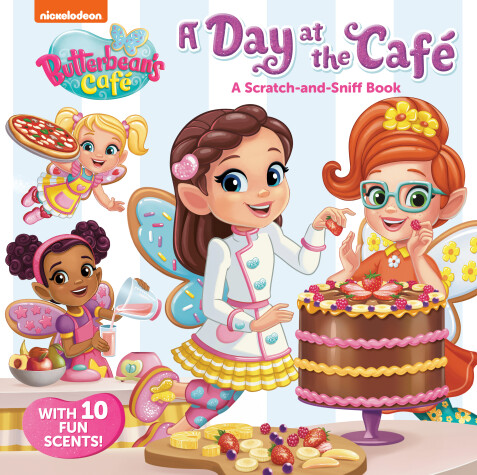 Book cover for A Day at the Cafe: A Scratch-and-Sniff Book (Butterbean's Cafe)