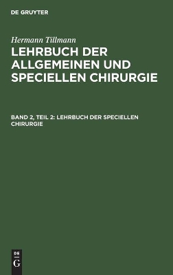 Book cover for Lehrbuch Der Speciellen Chirurgie