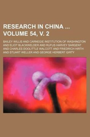 Cover of Research in China Volume 54, V. 2