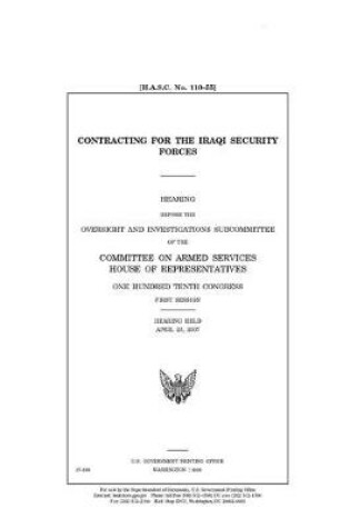 Cover of Contracting for the Iraqi security forces