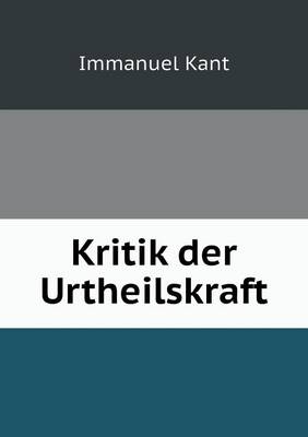 Book cover for Kritik der Urtheilskraft