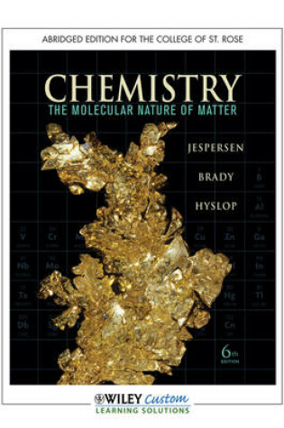 Cover of Chemistry, Abridged Edition for the College of St. Rose