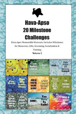 Book cover for Hava-Apso 20 Milestone Challenges Hava-Apso Memorable Moments.Includes Milestones for Memories, Gifts, Grooming, Socialization & Training Volume 2