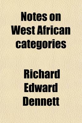 Book cover for Notes on West African Categories (314)