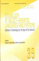 Book cover for 39th International Conference and Exhibition on Technology of Object-oriented Languages and Sytems (TOOLS-39 2001)