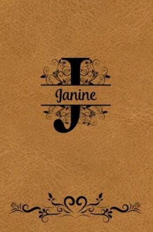 Cover of Split Letter Personalized Name Journal - Janine