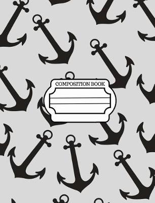 Book cover for Marine Anchor Pattern Design, Composition Notebook, Wide Ruled Paper