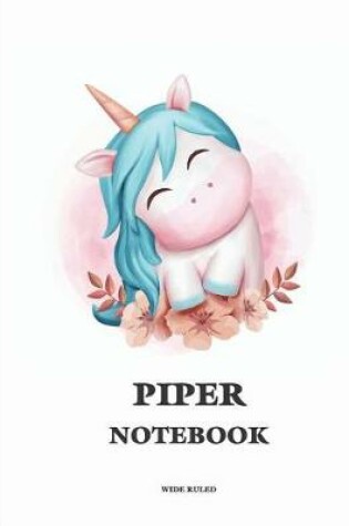 Cover of Piper Wide Ruled Notebook