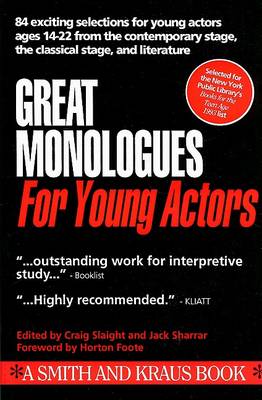 Cover of Great Monologues for Young Actors