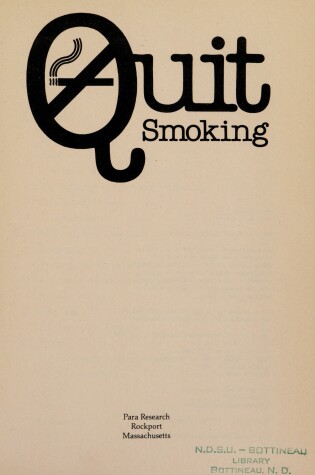 Cover of Quit Smoking