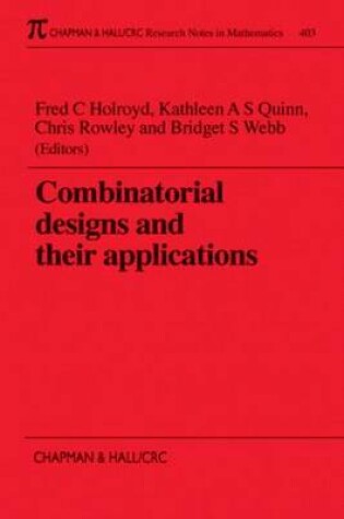 Cover of Combinatorial Designs and their Applications