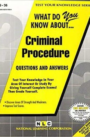 Cover of CRIMINAL PROCEDURE