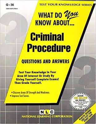 Book cover for CRIMINAL PROCEDURE