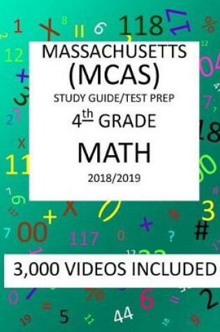 Cover of 4th Grade MASSACHUSETTS MCAS, 2019 MATH, Test Prep