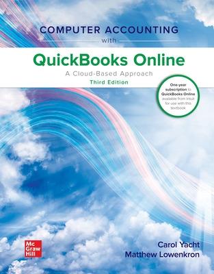 Book cover for Computer Accounting with QuickBooks Online: A Cloud Based Approach