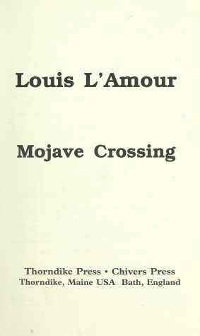 Book cover for Mojave Crossing