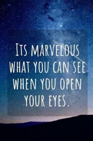 Cover of Its Marvelous What You Can See When You Open Your Eyes.