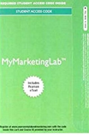 Cover of 2017 Mylab Marketing with Pearson Etext -- Access Card -- For Marketing