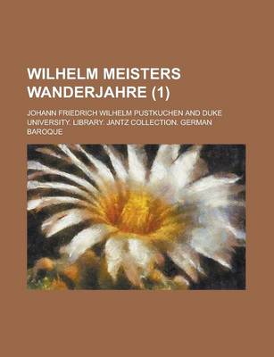 Book cover for Wilhelm Meisters Wanderjahre (1)