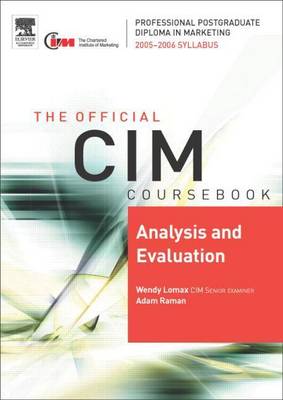 Book cover for CIM Coursebook 05/06 Analysis and Evaluation