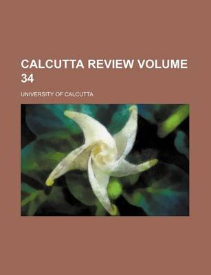 Book cover for Calcutta Review Volume 34