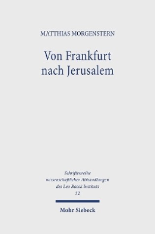 Cover of Von Frankfurt nach Jerusalem