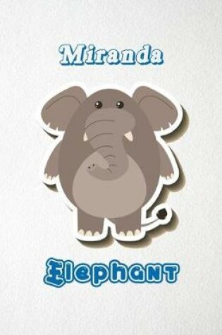 Cover of Miranda Elephant A5 Lined Notebook 110 Pages