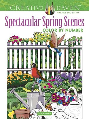 Book cover for Creative Haven Spectacular Spring Scenes Color by Number