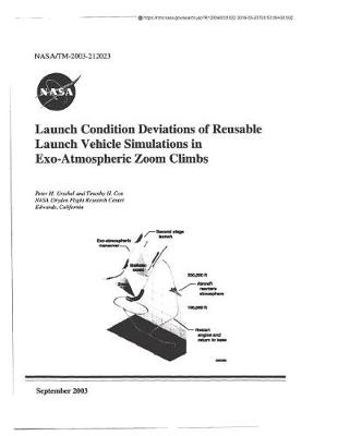 Book cover for Launch Condition Deviations of Reusable Launch Vehicle Simulations in Exo-Atmospheric Zoom Climbs
