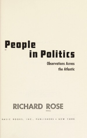 Book cover for People in Politics