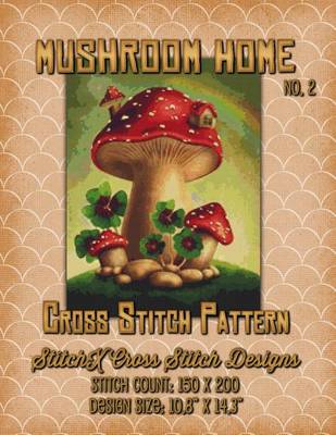 Book cover for Mushroom Home 2 Cross Stitch Pattern