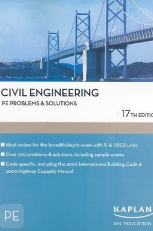 Cover of Civil Engineering PE Problems and Solutions