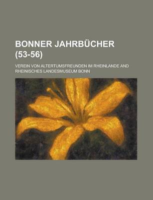 Book cover for Bonner Jahrbucher (53-56)