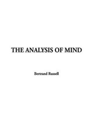 Cover of The Analysis of Mind