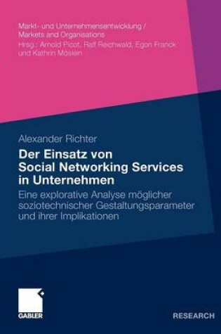 Cover of Der Einsatz von Social Networking Services in Unternehmen