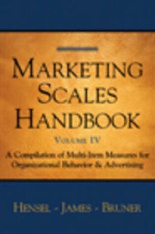 Cover of Mkt Scales IV Organiztnl Behav