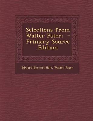 Book cover for Selections from Walter Pater;