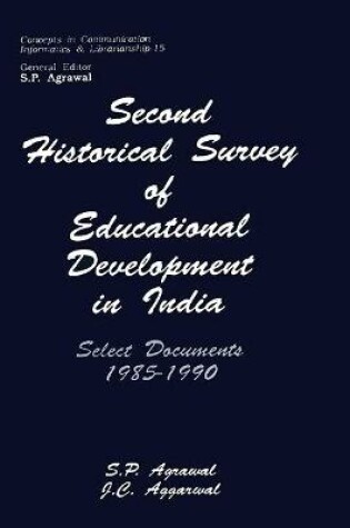 Cover of Second Historical Survey of Education Development in India