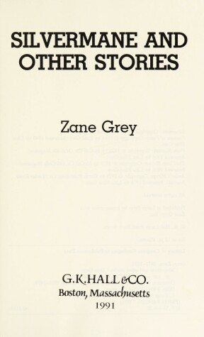 Book cover for Silvermane and Other Stories