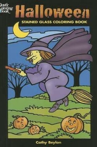 Cover of Halloween Stained Glass Coloring Book