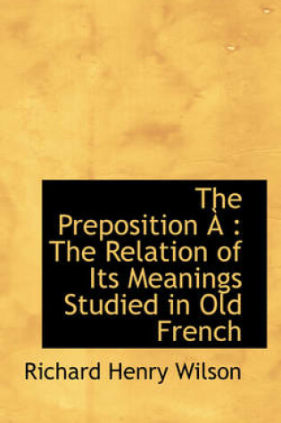 Cover of The Preposition