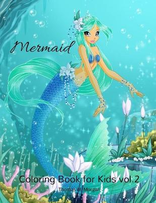 Book cover for Mermaid Coloring Book for Kids vol.2