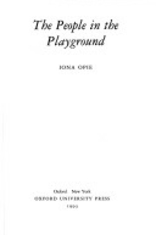 Cover of The People in the Playground
