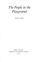 Book cover for The People in the Playground