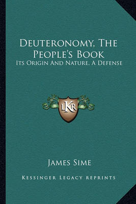 Book cover for Deuteronomy, the People's Book