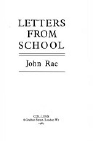 Cover of Letters from School