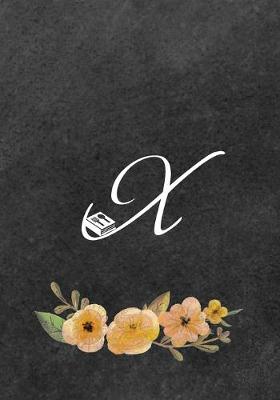 Book cover for Initial Monogram Letter X on Chalkboard